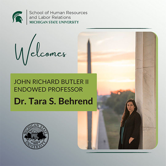 HRLR welcomes Dr. Tara S. Behrend